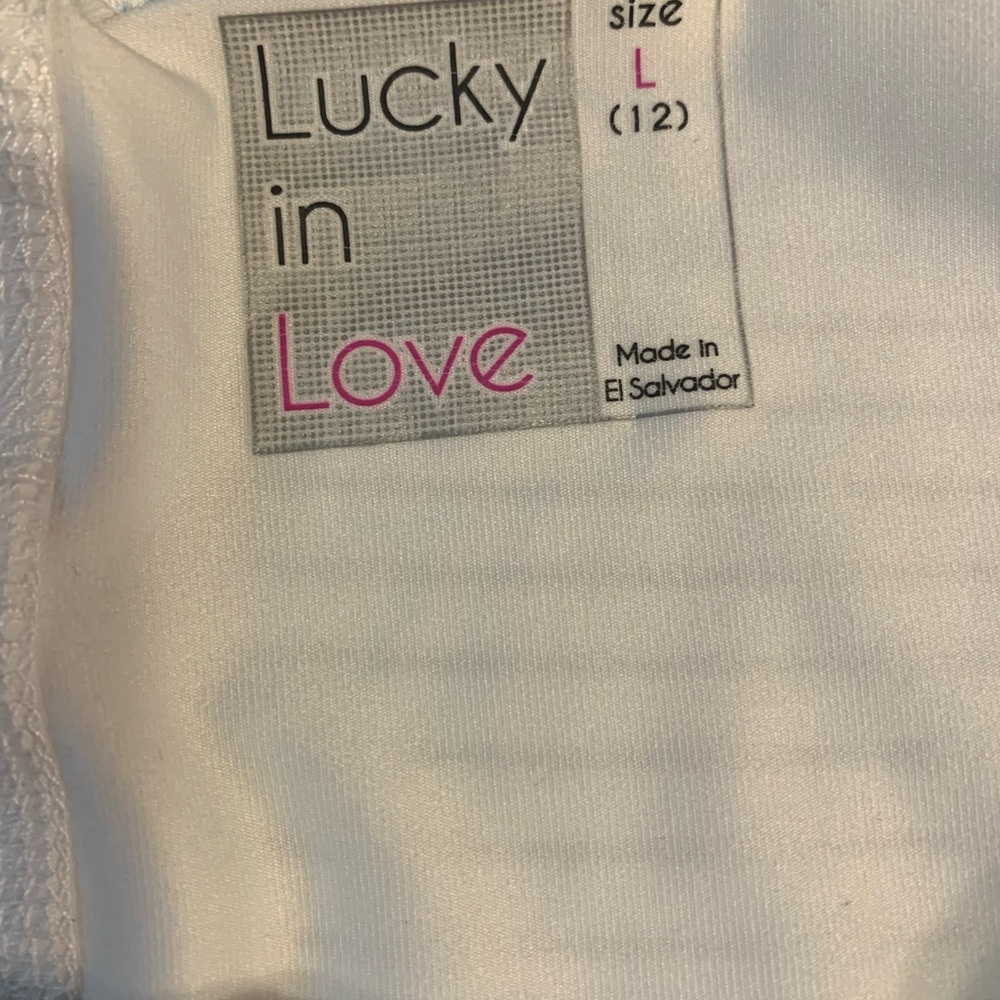 Lucky In Love Blue and White Patterned Women's Tennis/Golf  Skirt Large NWT - Picture 6 of 7
